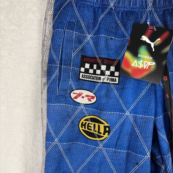 Puma x ASAP Rocky Quilted Sweatpants Clyde Royal Blue Men's Sz XL 631123-01 $175 - Picture 5 of 10